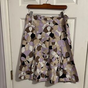 Women's A-Line Skirt in Purple and Brown